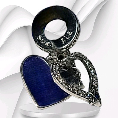 PANDORA CELESTIAL SHOOTING STAR HEART DOUBLE DANGLE CHARM #792356C01 US SELLER