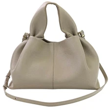 Polène Numero Neuf Edition 2-Way Bag Shoulder Bag Taupe Textured Women's Luxs