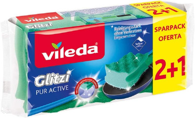 Vileda Glitzi Puractive Reinigungsschwamm 3er Packung