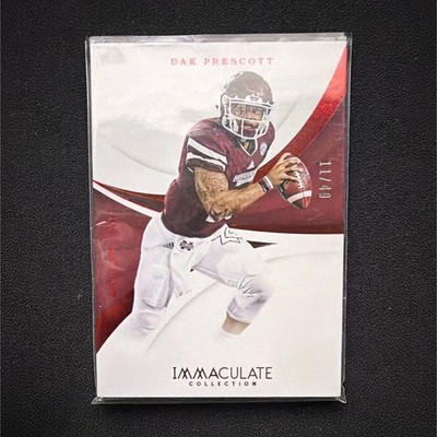 Panini 2018 Immaculate Collegiate Dak Prescott #10 Red /49 Mississippi St