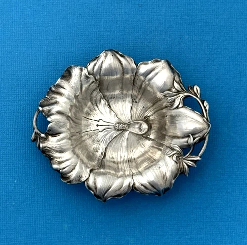 Reed & Barton ORCHID Sterling Nut Dish Les Cinq Fleurs