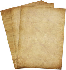 48 Pack Antique Vintage Stationary Paper, 8.5"X 11" Parchment Paper for Writing