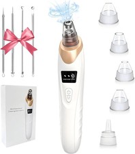 Blackhead Remover Vacuum USB Rechargeable Pore Cleaner with 5 Probes
