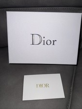 Christian DIOR White Pebble Textured Gift Box 12.5 X 9 X 4.5 With Card Ribbon