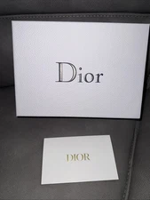 Christian DIOR White Pebble Textured Gift Box 12.5” X 9” X 4.5” With Card Ribbon