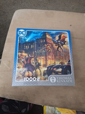 Thomas Kinkade/ DC Comics Puzzle The Dark Knight Saves Gotham City 1000 pc. EUC
