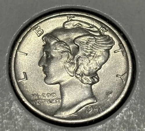 1941-S Mercury Dime 90% Silver AU