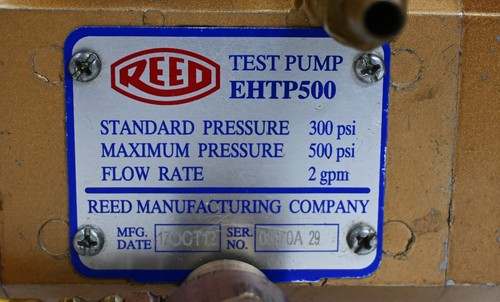 Elektrische hydrostatische Prüfpumpe 500 Psi, 220V Reed EHTP500 - Bild 9 von 10