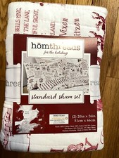 100 Cotton Homthreads Standard Pillow Shams Set Of 2 - 20in X 26in