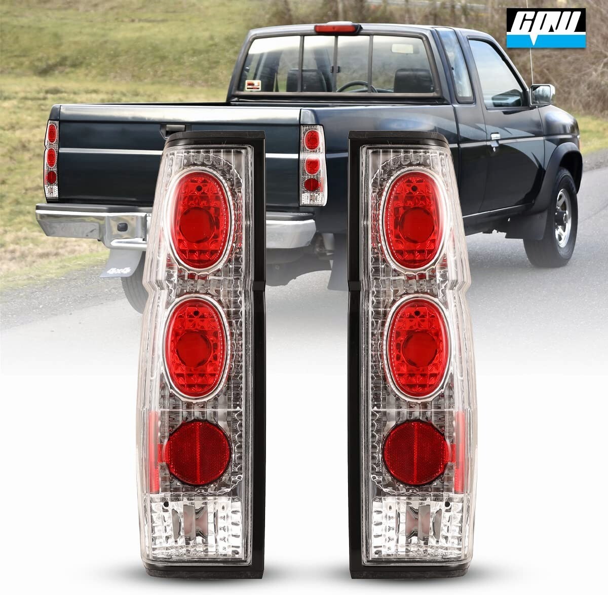 Pair Tail Lights For 1986-1997 Nissan Hardbody Pickup D21 Rear