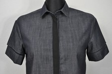 ALLSAINTS Women's Trente Denim Button Up Shirt Size UK 6 US 2 EU 34