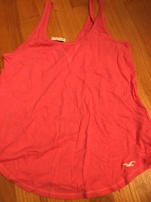 brand new hollister girl pink tank top size:s