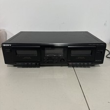 Sony TC-WE305 Stereo Dual Cassette Deck Tape Player Powers Up Untested