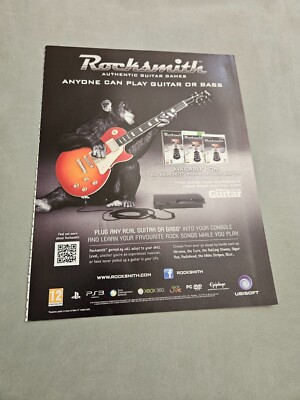 TPEEP181 MAGAZINE ADVERT 11X8'' ROCKSMITH - AUTHENTIC GUITAR GAME 