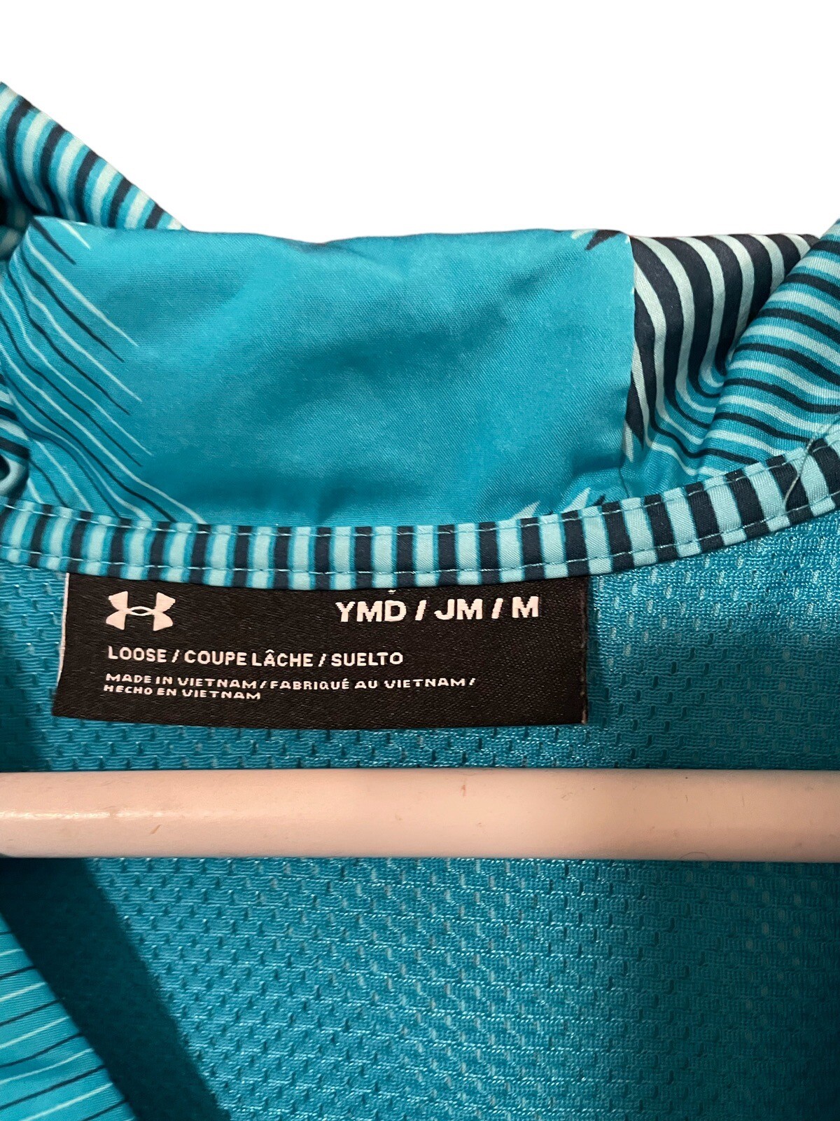 Under Armour Blue Rain/Windbreaker Jacket Zip-Up Coat Youth Size Medium Soccer