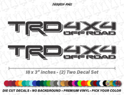 2x TRD Trail Mountain Tre Toyota Off Road BedSide Vinyl Stickers Calcoman&iacute;a Para Tacoma O Tundra Sticker 2 Colors