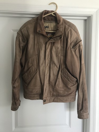 Vintage Distressed Leder Herren Jacke - Braun - Herren Mittellang -
