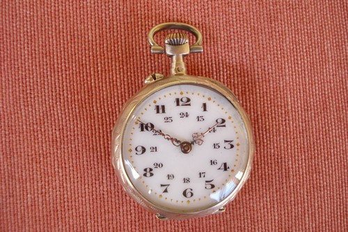 ANTICO OROLOGIO DA TASCA DONNA IN ARGENTO E ORO EPOCA INIZI '900 | eBay