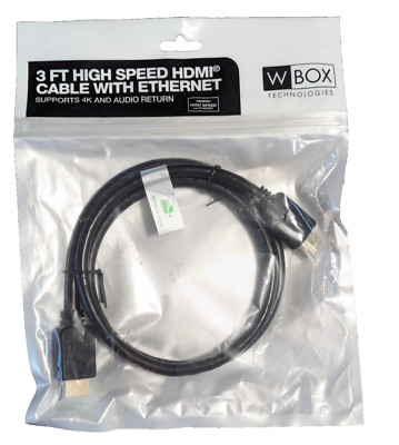 W Box Technologies 0E-HDMI03 3 FT HIGH SPEED HDMI  CABLE WITH ETHERNET
