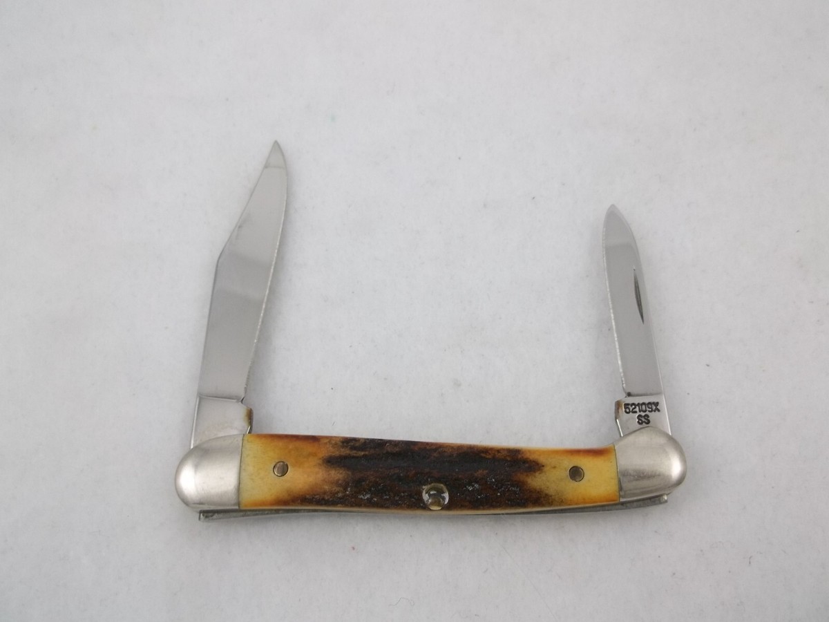 Case XX USA 1997 era 52109X Stag Mini-Copperhead Knife | eBay