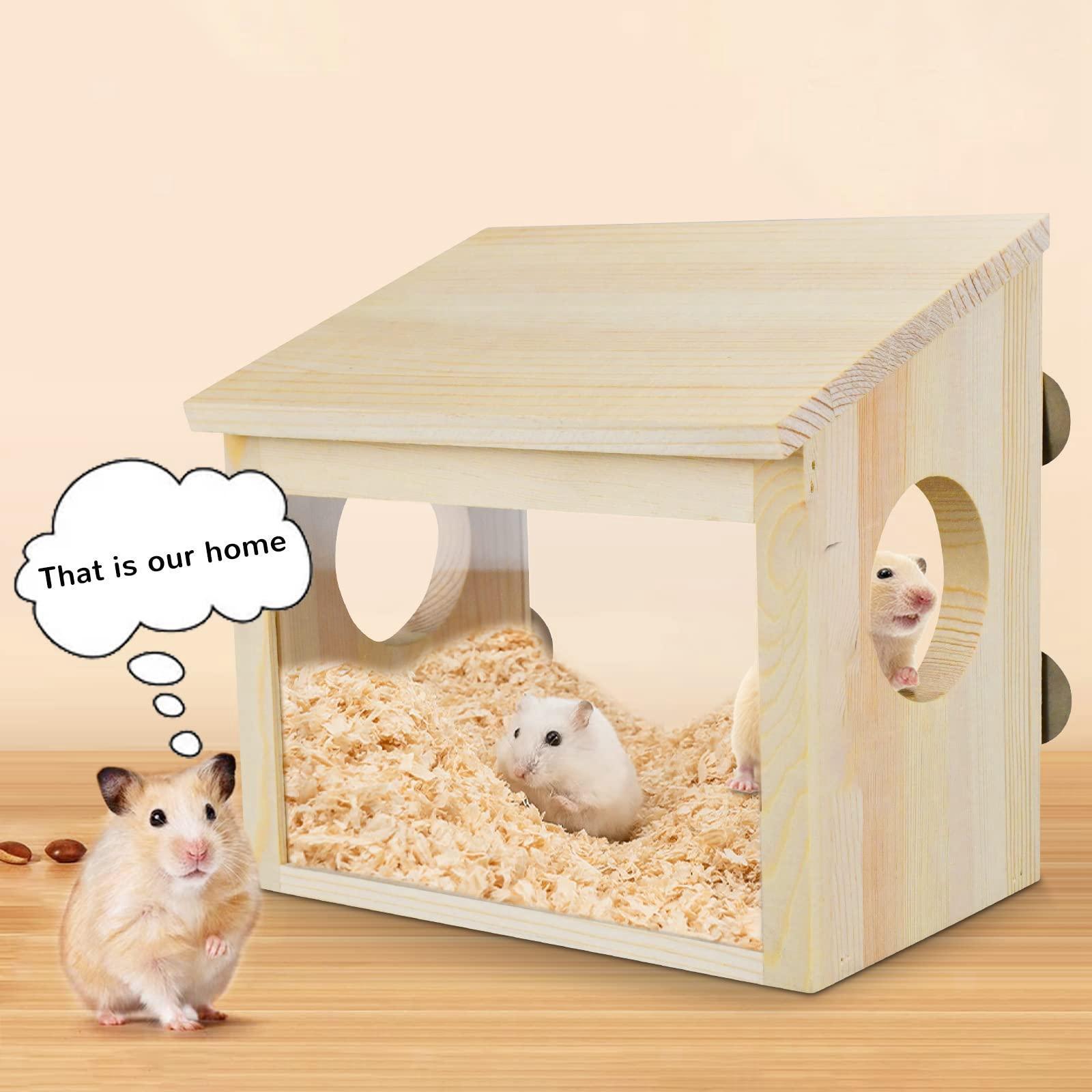 Hamsterhaus Aus Holz - Cozy Versteck Für Zwerghamster & Kleintiere