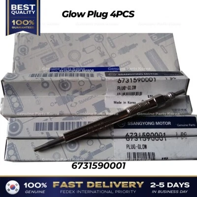⭐Genuine⭐ Glow Plug 4PCS 6731590001 for Ssangyong Korando Tivoli - Image 1 of 2