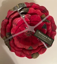 Balsam & Fir Poinsettia Melamine Nesting Serving Bowls Set of 3 NEW CHRISTMAS