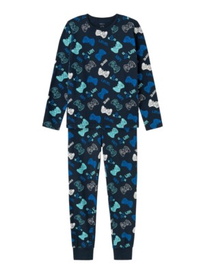 NAME IT Jungen Pyjama Schlafanzug dunkelblau Gamer Größe 86/92 bis 158/164