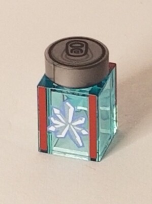 LEGO Potion Blue Crystal Snowflake Jar Lid Disney Printed 1x1 Brick Trans Blue