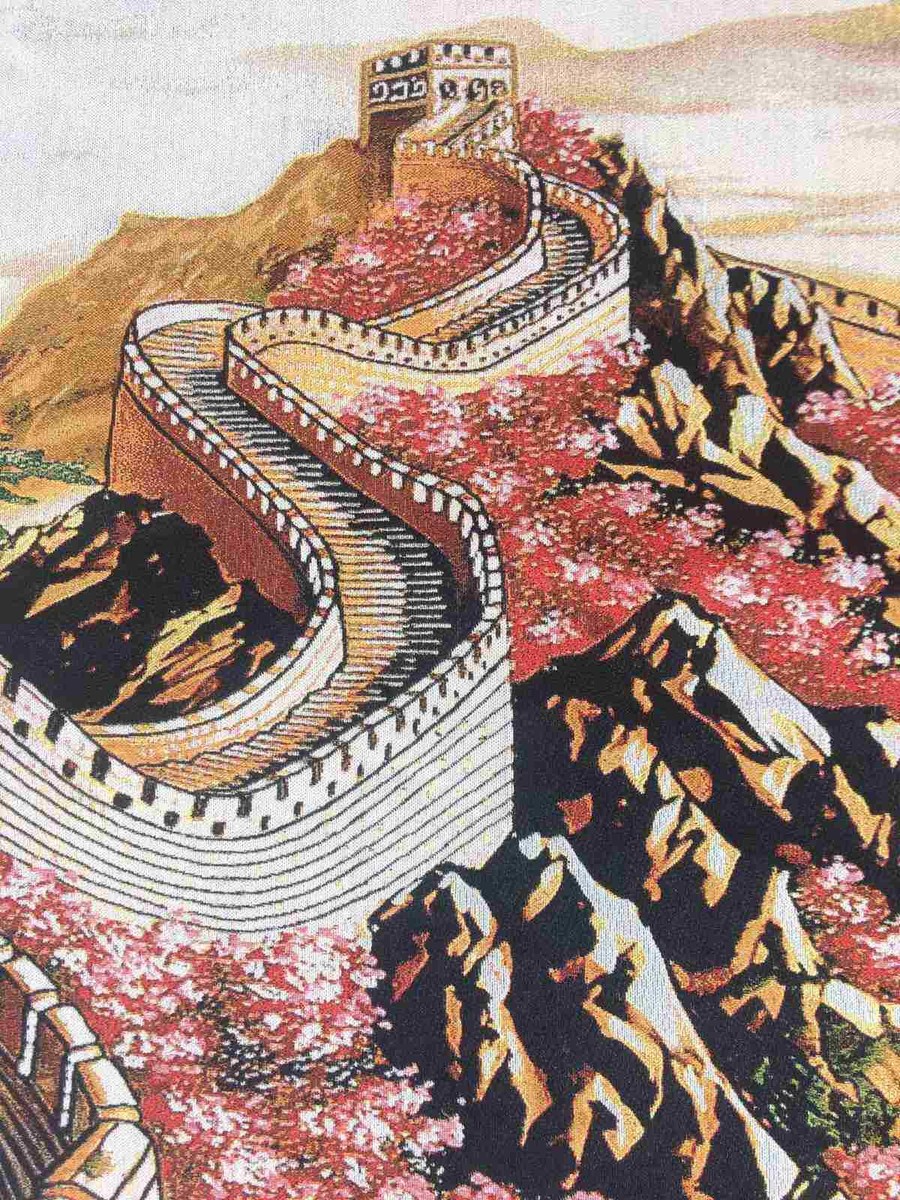 Chinese Silk Cloth Embroidery The Great Wall Painting 