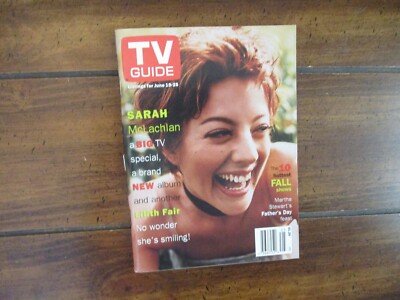 6/1999 TV Guide(SARAH McLACHLAN/ANOTHER WORLD ENDS /DAVID LETTERMAN/LISA PELUSO)