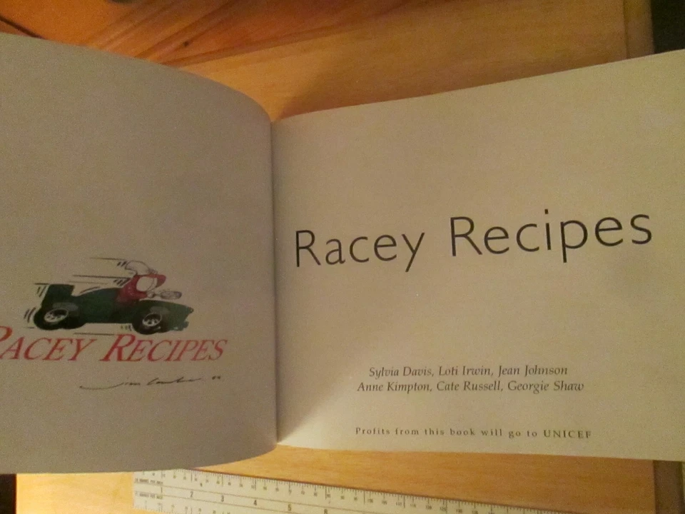 Motorsports Racey Recipes Cookbook Includes Andretti Schumacher Hill Rahal Etc. - Image 3 of 4