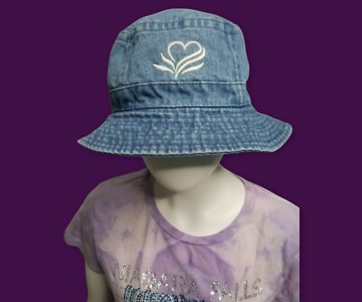 Vintage 90s Toppers Blue Jean Denim Bucket Hat One Size
