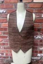 Vintage Don  t Stop Textured Leather Vest Size Large