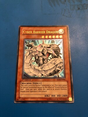 YUGIOH Ultimate Rare Cyber Barrier Dragon SOI-EN006 1st Edition