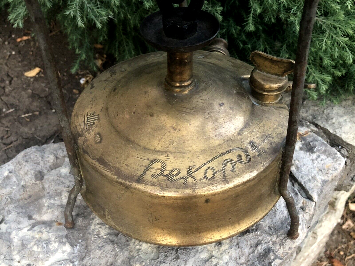 ANCIEN BRÛLEUR EN laiton pour réchaud pétrole kérozène pression