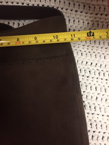 Bolso de hombro marrón poliéster para mujer se siente como gamuza - Imagen 9 de 12