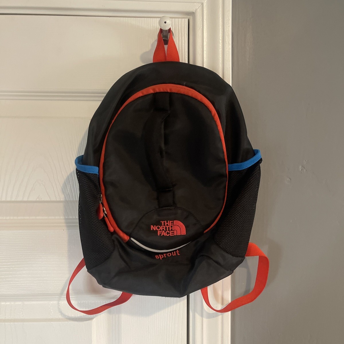 north face backpack blue and orange The North Face Sprout Backpack Blue And Neon Orange Childs