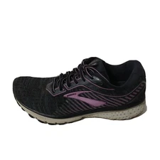 Brooks Ghost 12 Sneakers Running Shoes Women Size 8.5 Black Purple FLAW