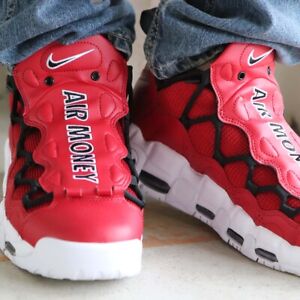 nike air more money red and white