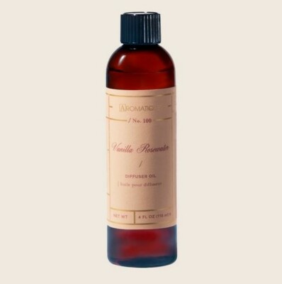 Aromatique Vanilla Rosewater Scented Diffuser Oil 4 fl oz (118ml) Bottle