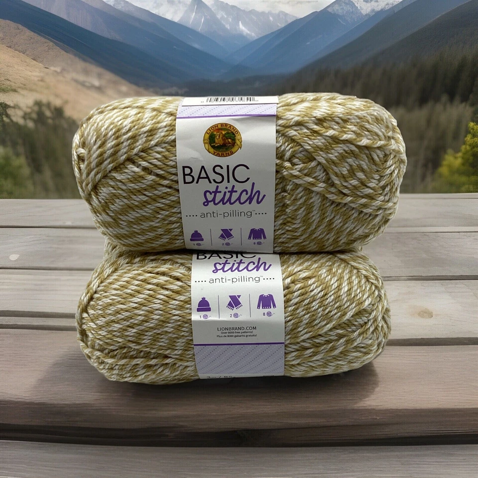 3 madejas marca Lion Basic Stitch "Tostado/Blanco" #364 Foto 3 de 4