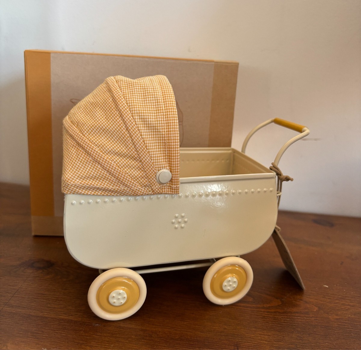 Maileg Miniature Pram Yellow UK - Main Image