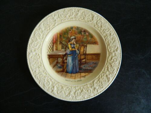 Vintage Deco Plate Grimwades MISTRESS PAGE SHAKSPEARE SERIES  England Ivory  - Picture 1 of 8