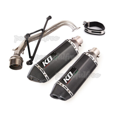 For Yamaha GY6-125 150 Exhaust System Front Link Pipe Header 51mm Muffler Tips