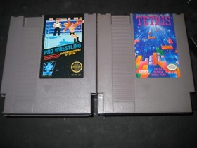 NES 4 Game Bundle Nintendo Tetris, Urban Champion, Pro Wrestling, 3 Games In One
