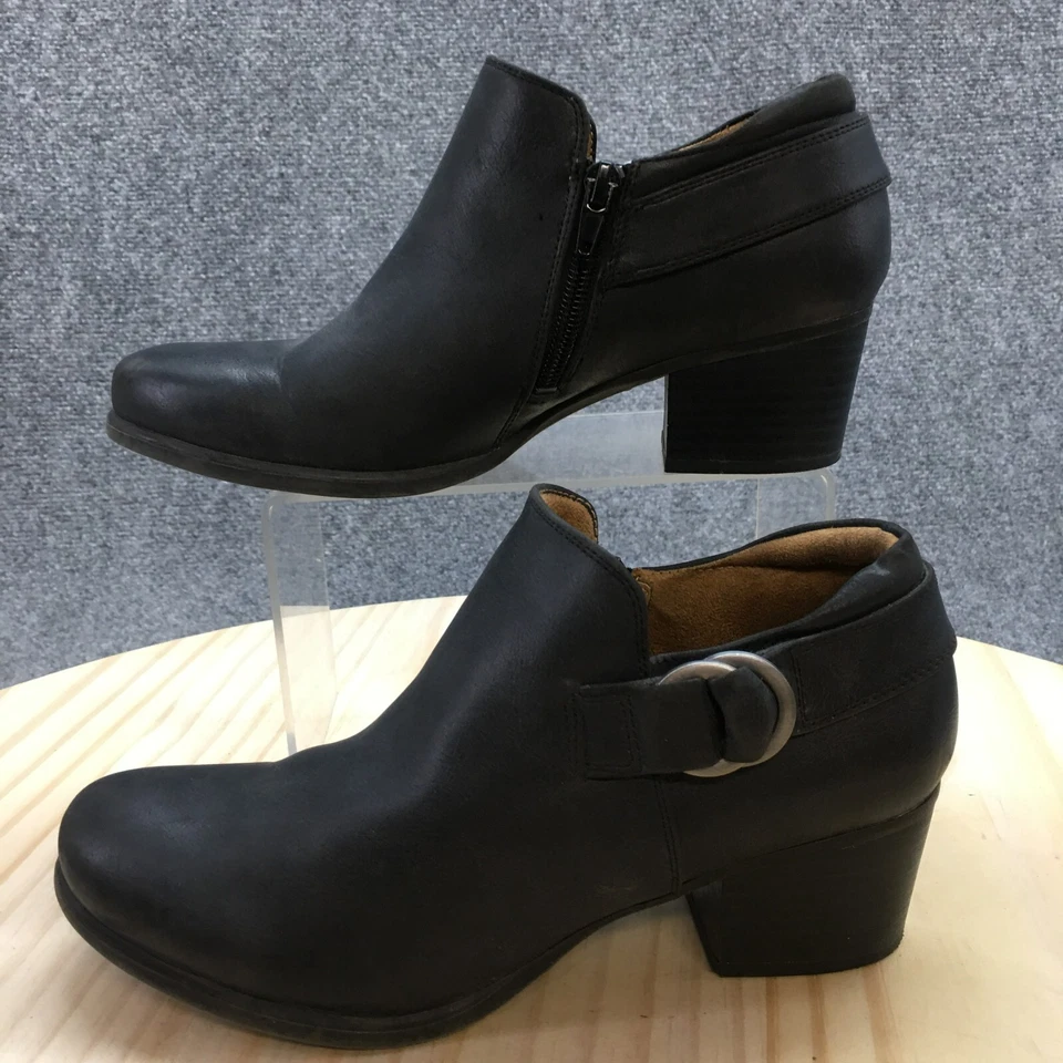 Natural Soul 靴子女式 7.5 M Candie 踝靴黑色人造皮革扣 — 第 2/4 张图片