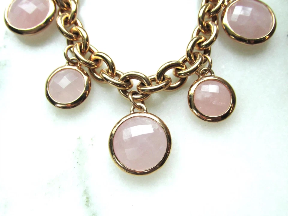 Pulsera de cadena vintage de cuarzo rosa bronce Milor Italia ETC10245 Foto 2 de 4