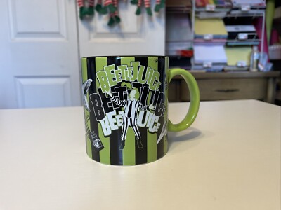Beetlejuice STRIPE GREEN MUG NEW
