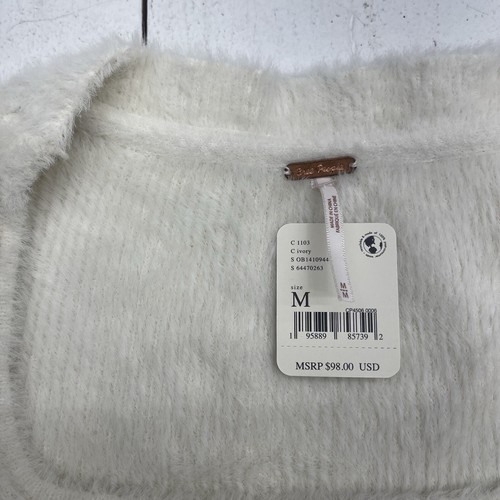 Free People elfenbeinfarbener Moonbeam Pullover mit eckigem Ausschnitt Damen Größe Medium - Bild 3 von 9